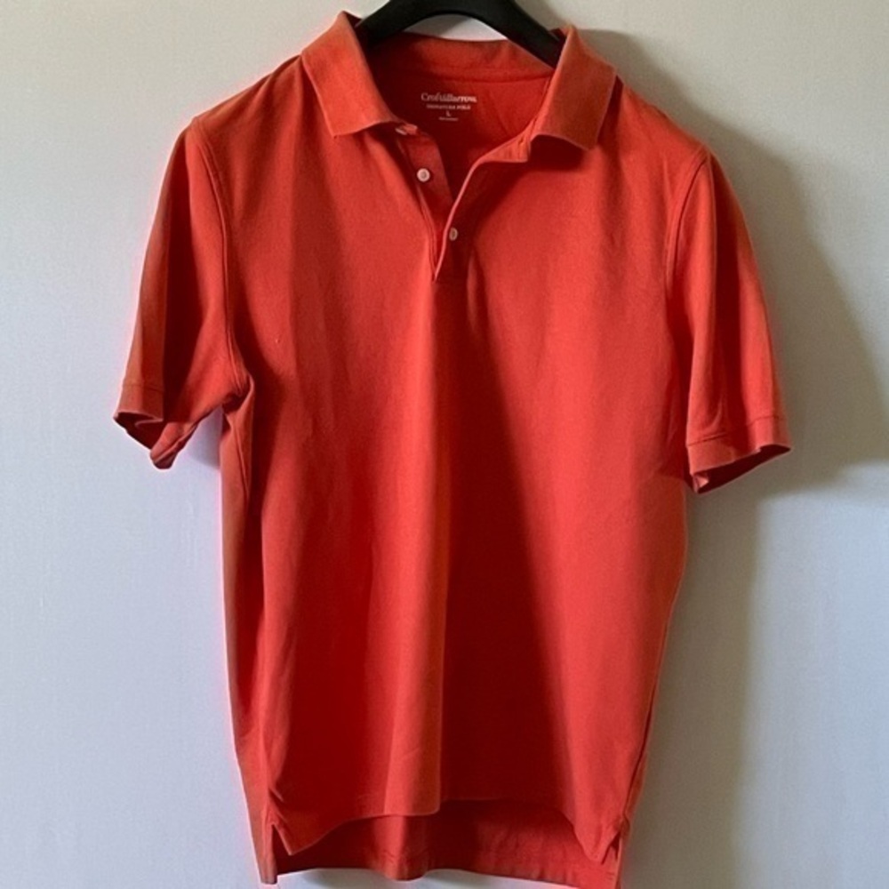 Croft & Barrow Signature Polo, salmon color, mens large, cotton short sleeved